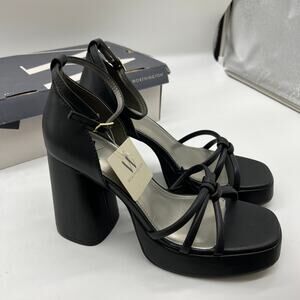 Worthington Womens Ellsworth Heeled Sandals Black Size 9M